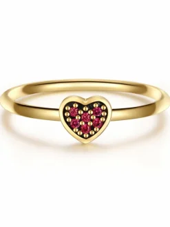 Glanzstücke München Schmuck*Damen Silberring - Herz gold uni