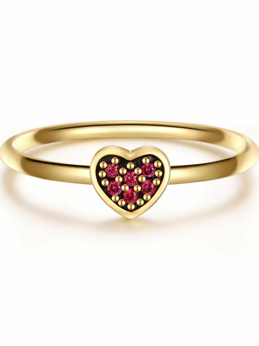 Glanzstücke München Schmuck*Damen Silberring - Herz gold uni