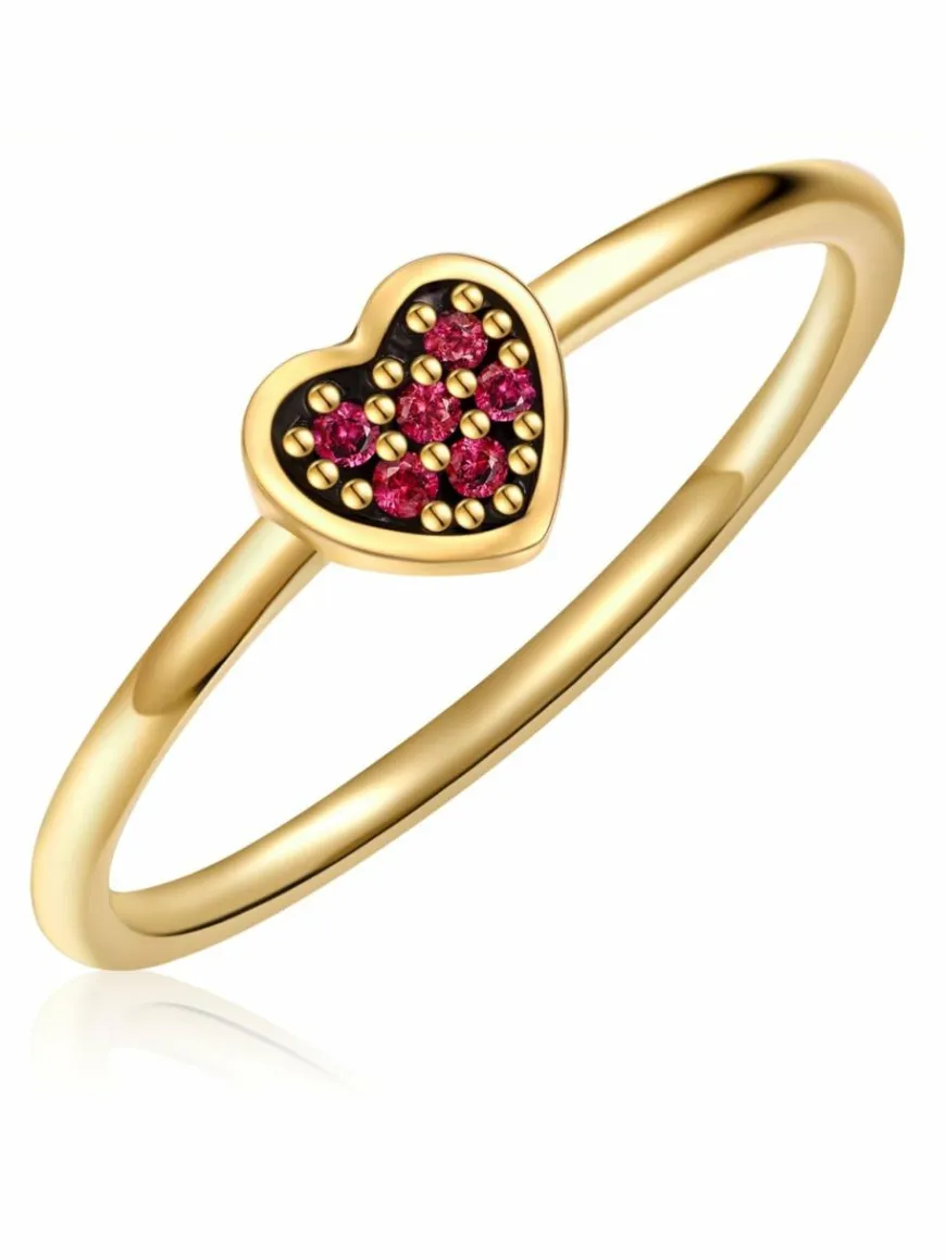 Glanzstücke München Schmuck*Damen Silberring - Herz gold uni