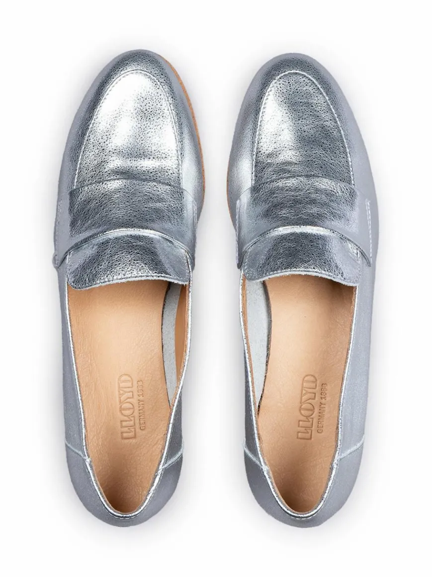 Lloyd Slipper*Damen Slipper silber uni