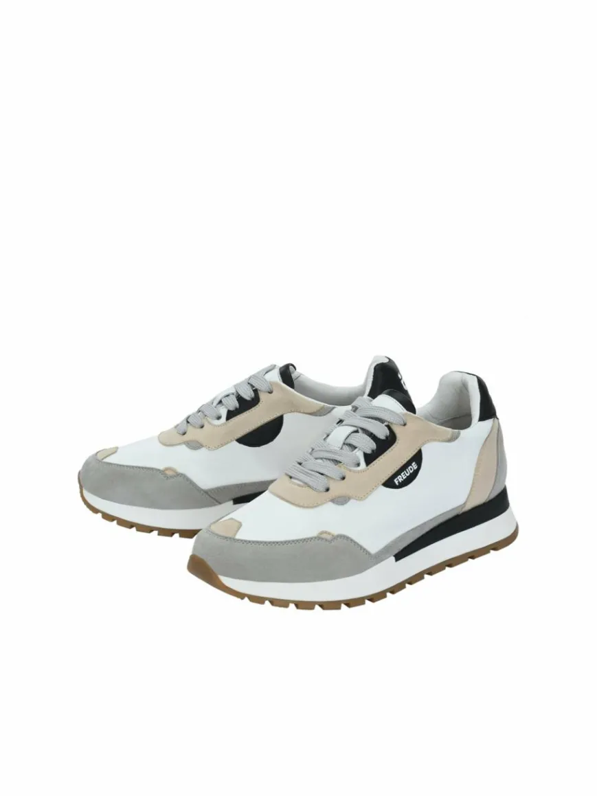 FREUDE Sneaker*Damen Sneaker - AGATA weiß grau uni