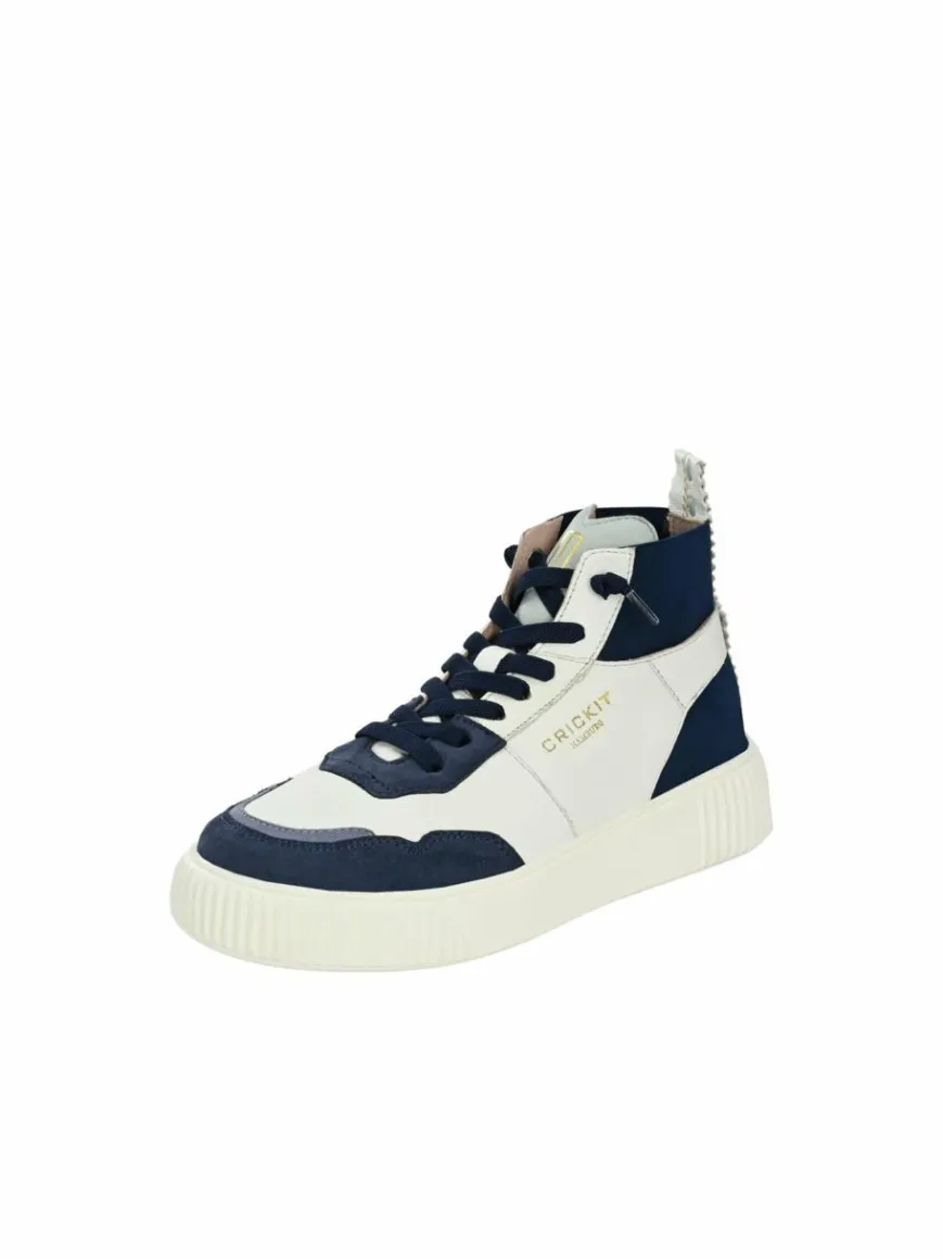 Crickit Sneaker*Damen Sneaker - OLISA weiß blau bedruckt