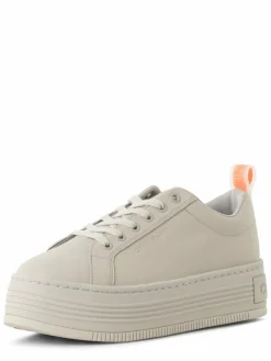 Calvin Klein Jeans Sneaker*Damen Sneaker aus Leder kitt uni