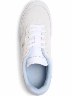 Tommy Hilfiger Sneaker*Damen Sneaker aus Leder weiß uni