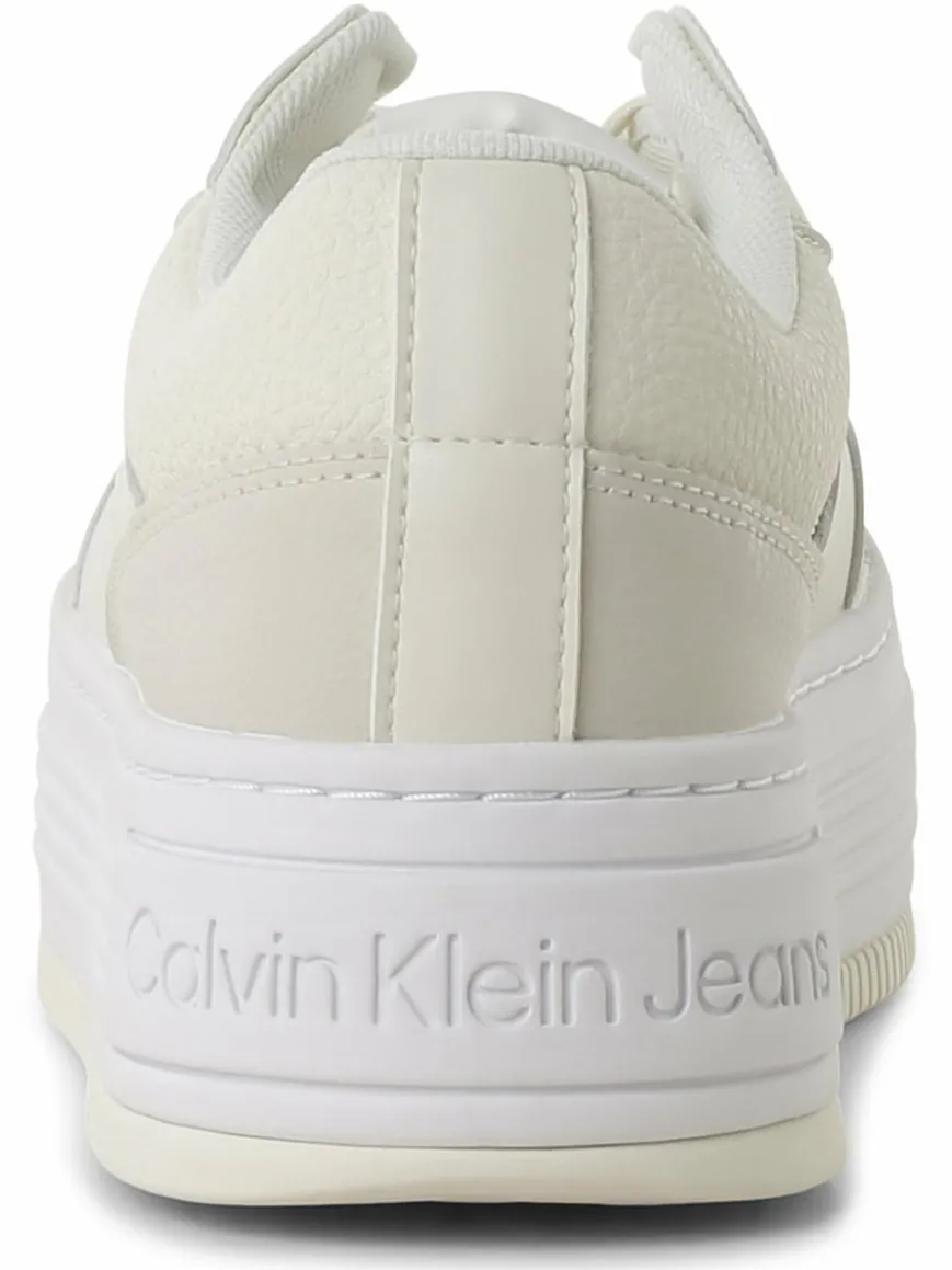 Calvin Klein Jeans Sneaker*Damen Sneaker mit Leder-Anteil ecru uni
