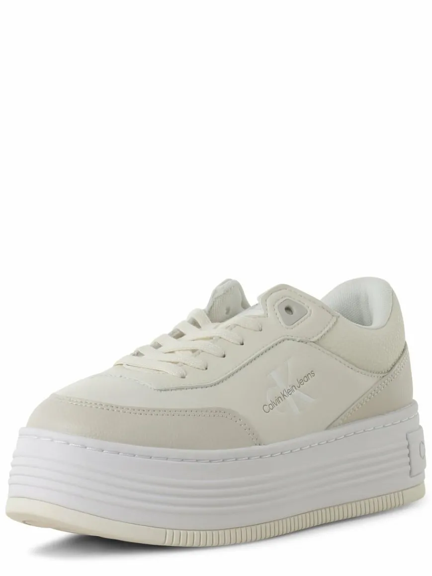 Calvin Klein Jeans Sneaker*Damen Sneaker mit Leder-Anteil ecru uni