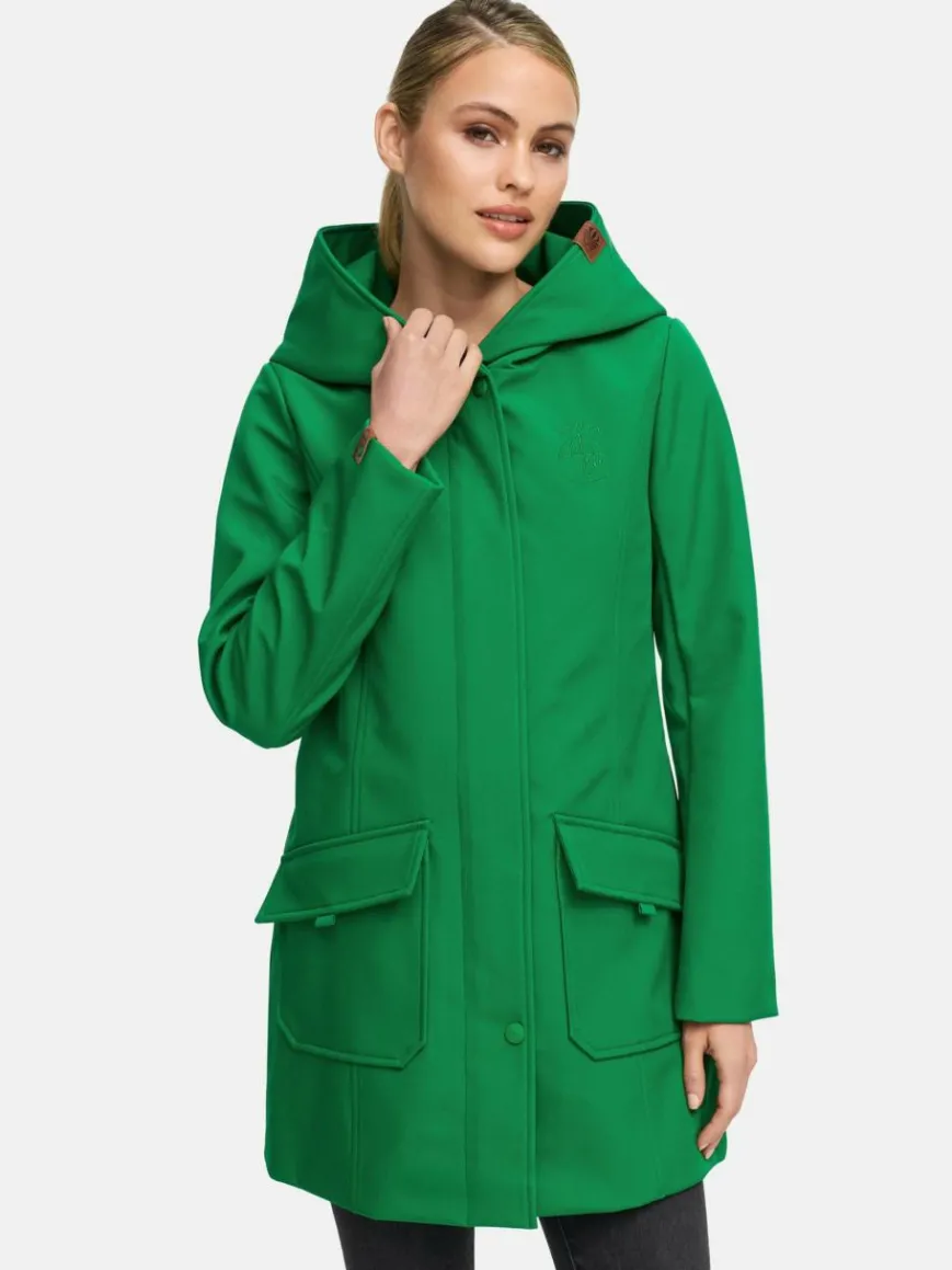 Marikoo Jacken & Westen*Damen Softshellmantel - Mayleen grün uni