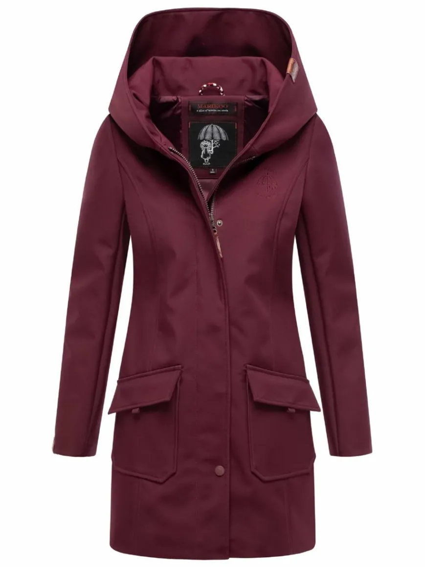 Marikoo Jacken & Westen*Damen Softshellmantel - Mayleen bordeaux uni