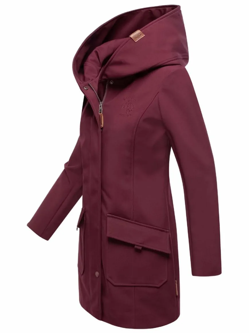 Marikoo Jacken & Westen*Damen Softshellmantel - Mayleen bordeaux uni