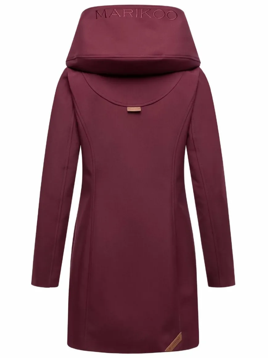 Marikoo Jacken & Westen*Damen Softshellmantel - Mayleen bordeaux uni