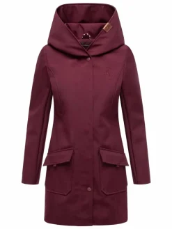 Marikoo Jacken & Westen*Damen Softshellmantel - Mayleen bordeaux uni