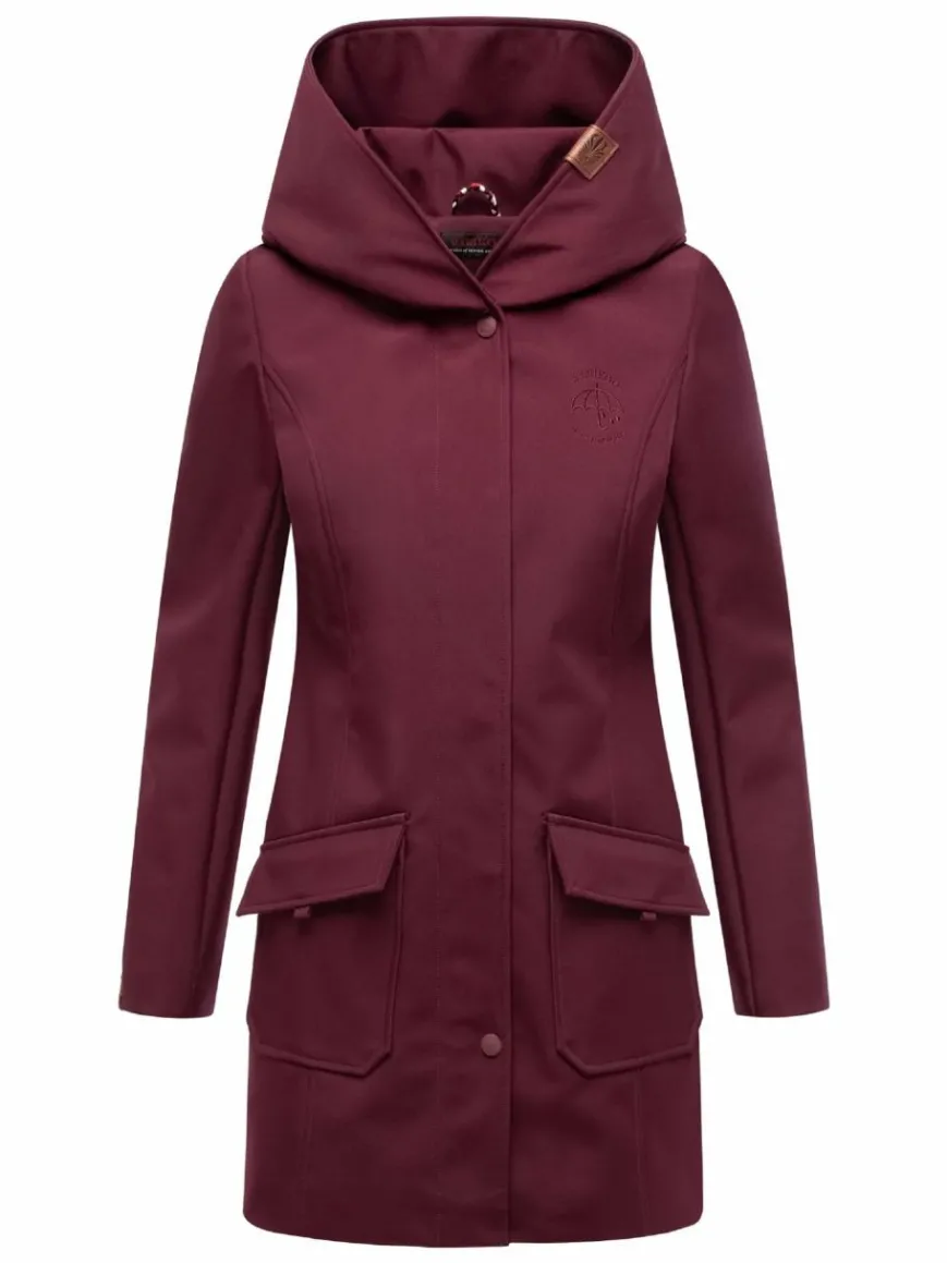 Marikoo Jacken & Westen*Damen Softshellmantel - Mayleen bordeaux uni