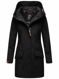 Marikoo Jacken & Westen*Damen Softshellmantel - Mayleen schwarz uni
