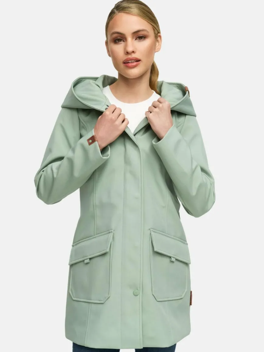 Marikoo Jacken & Westen*Damen Softshellmantel - Mayleen mint uni