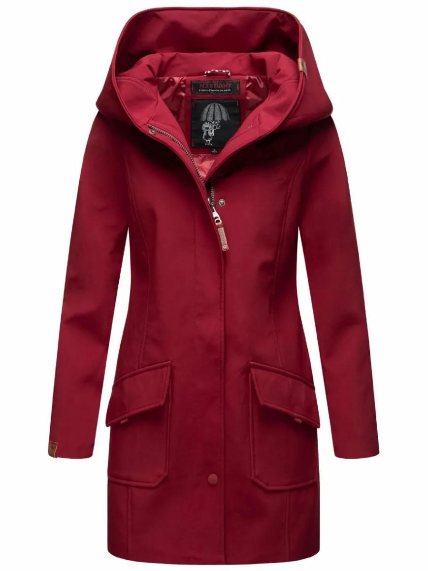 Marikoo Jacken & Westen*Damen Softshellmantel - Mayleen bordeaux uni