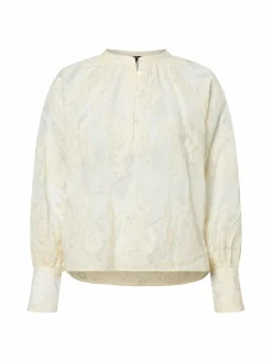 Marie Lund Blusen*Damen Sommerbluse ecru strukturiert