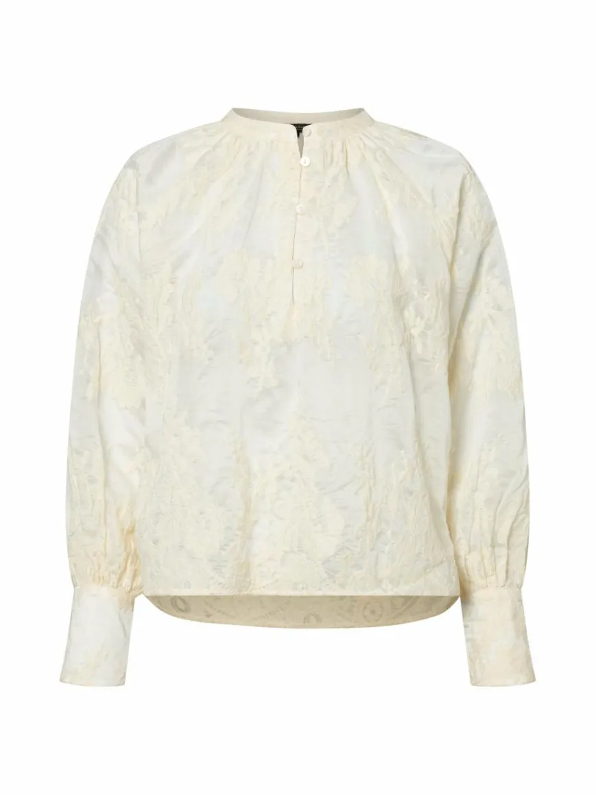 Marie Lund Blusen*Damen Sommerbluse ecru strukturiert