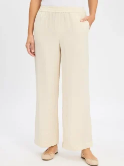 Msch Copenhagen Hosen*Damen Sommerhose mit Leinen-Anteil - MSCHDisa sand meliert