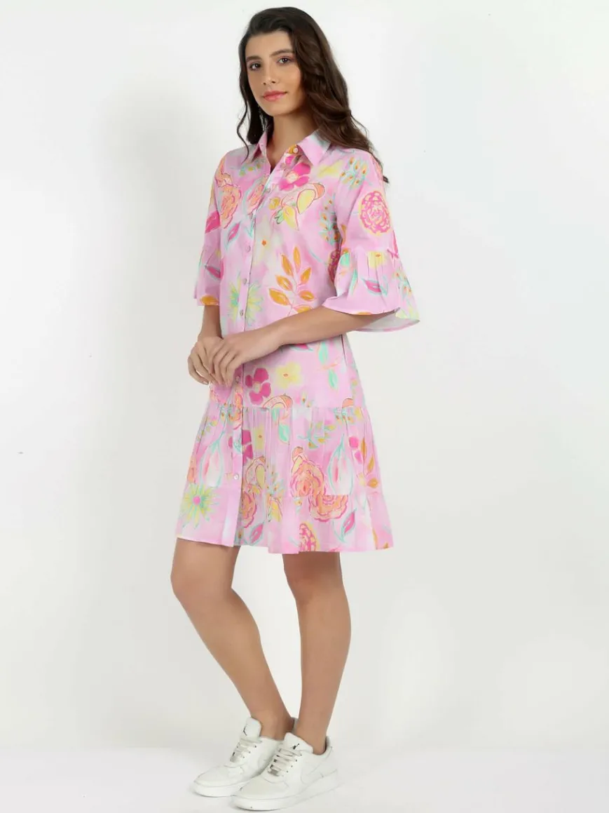 Vicci Germany Kleider*Damen Sommerkleid rosa gemustert