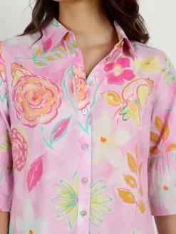 Vicci Germany Kleider*Damen Sommerkleid rosa gemustert