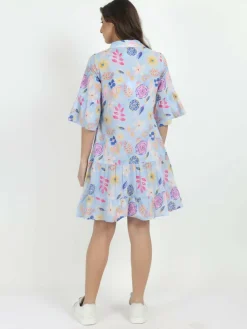 Vicci Germany Kleider*Damen Sommerkleid blau gemustert