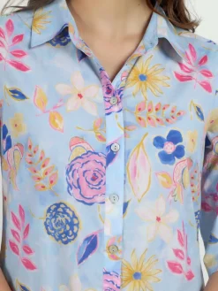 Vicci Germany Kleider*Damen Sommerkleid blau gemustert