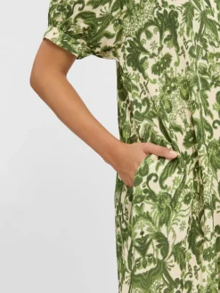 Marie Lund Kleider*Damen Sommerkleid - Maria erbse sand gemustert