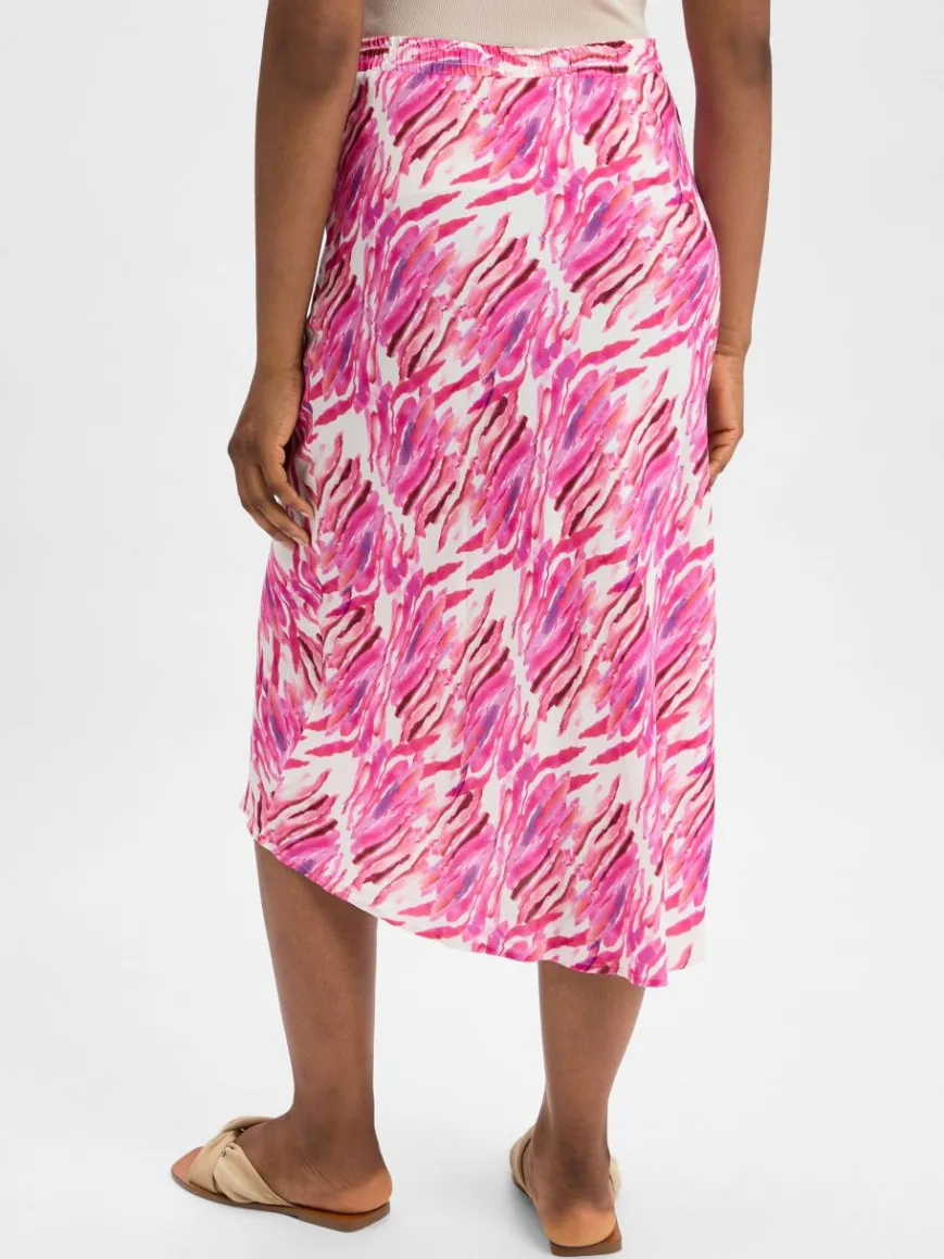 Marie Lund Röcke*Damen Sommerrock pink rosa gemustert