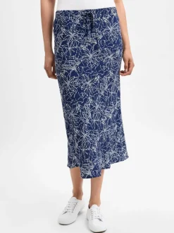 Marie Lund Röcke*Damen Sommerrock marine weiß gemustert