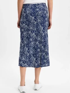 Marie Lund Röcke*Damen Sommerrock marine weiß gemustert