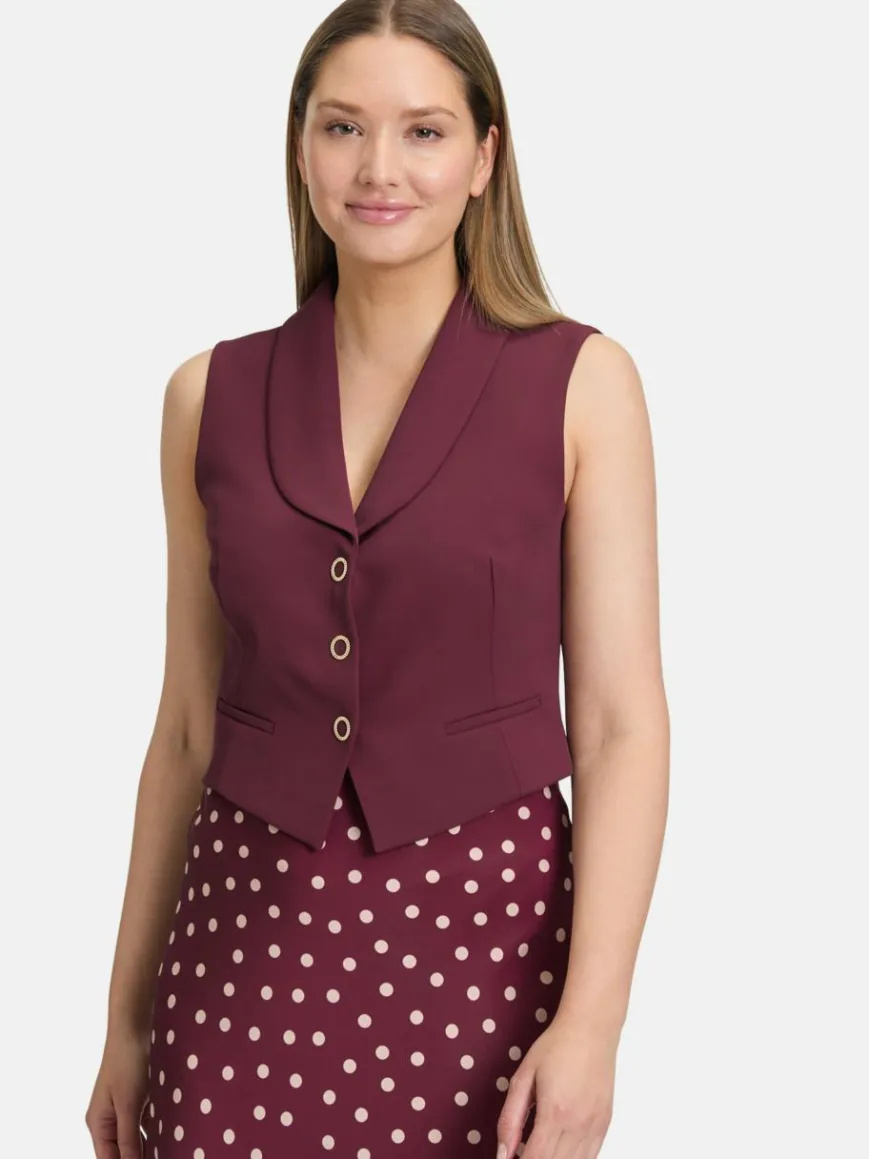 Vera Mont Jacken & Westen*Damen Sommerweste bordeaux uni