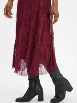 Rich & Royal Röcke*Damen Spitzenrock bordeaux uni