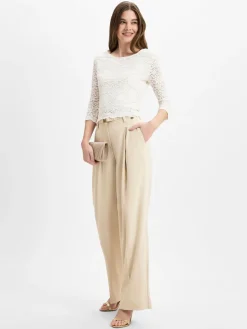 Marie Lund Shirts & Tops*Damen Spitzenshirt weiß strukturiert