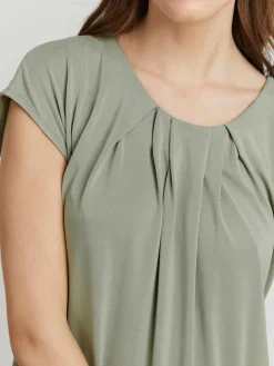 OXMO Blusen*Damen Spitzentop - OXBJALLA grün uni