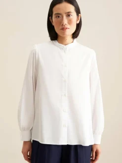 Seidensticker Blusen*Damen Stehkragenbluse - Uni weiß uni