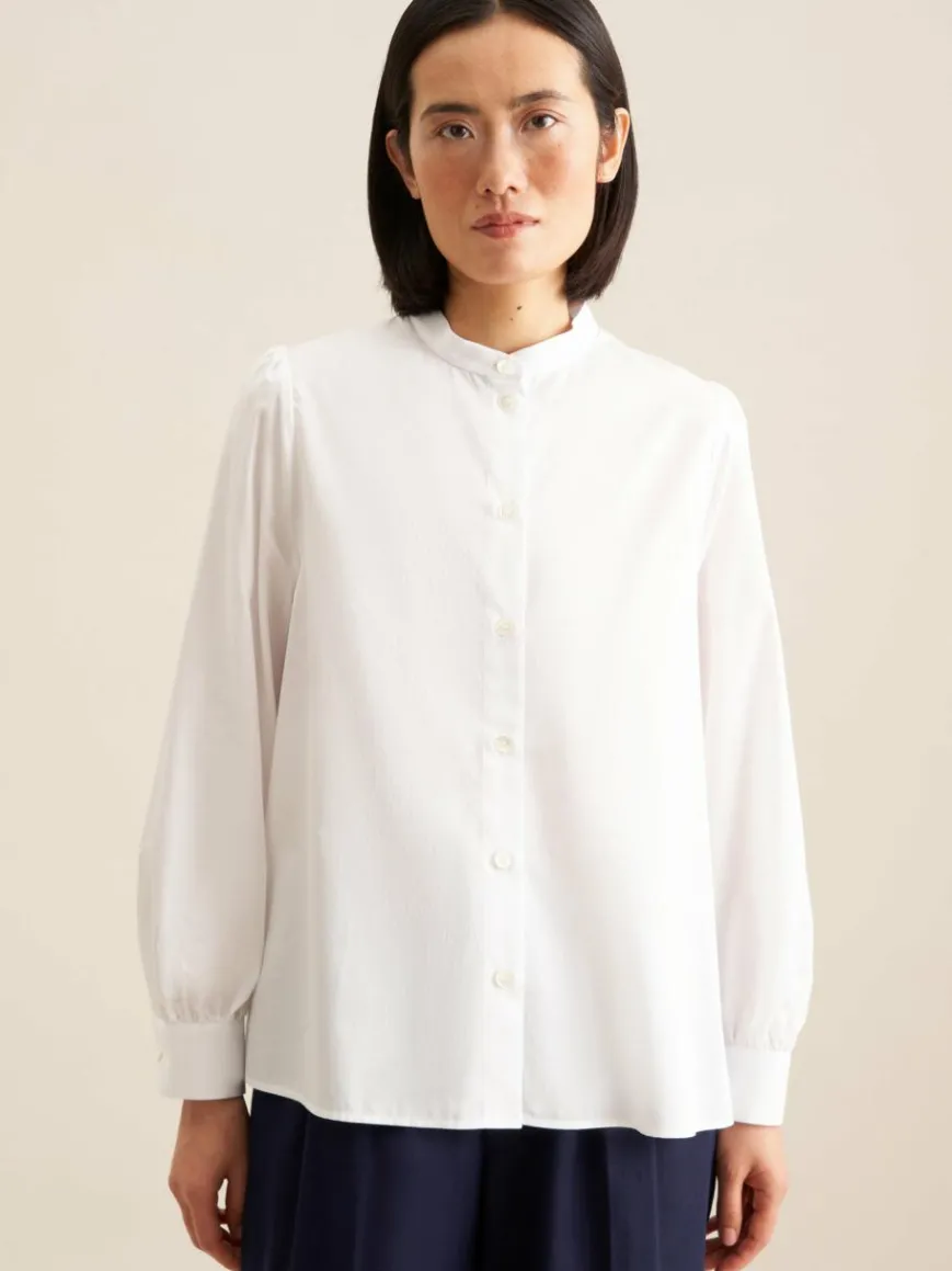 Seidensticker Blusen*Damen Stehkragenbluse - Uni weiß uni