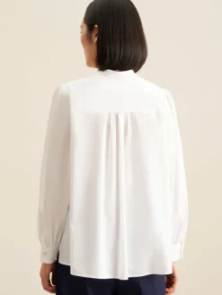 Seidensticker Blusen*Damen Stehkragenbluse - Uni weiß uni