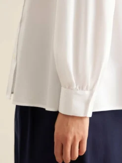 Seidensticker Blusen*Damen Stehkragenbluse - Uni weiß uni