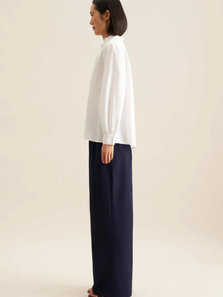 Seidensticker Blusen*Damen Stehkragenbluse - Uni weiß uni