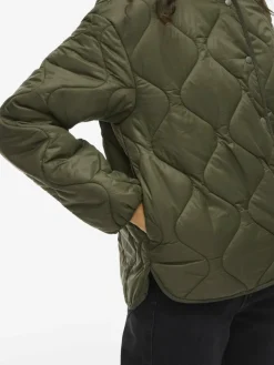 Vila Jacken & Westen*Damen Steppjacke - Falcon taupe uni