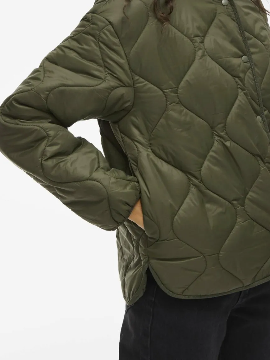 Vila Jacken & Westen*Damen Steppjacke - Falcon taupe uni