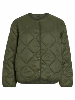 Vila Jacken & Westen*Damen Steppjacke - Falcon taupe uni