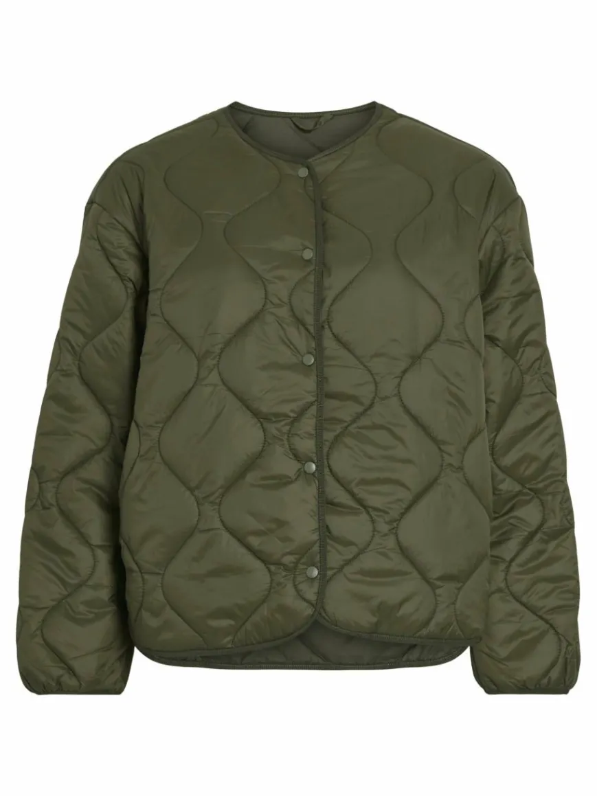 Vila Jacken & Westen*Damen Steppjacke - Falcon taupe uni