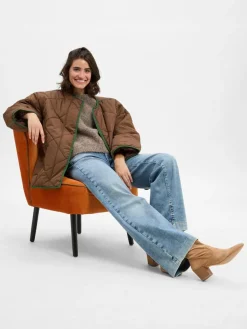 american vintage Jacken & Westen*Damen Steppjacke - Vowbay braun uni