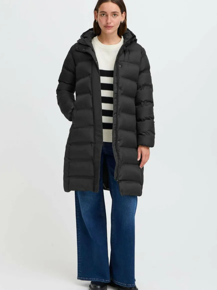 OXMO Jacken & Westen*Damen Steppmantel - OXMARINETTA schwarz uni