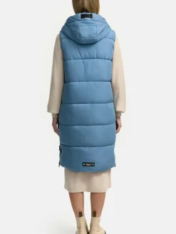 Navahoo Jacken & Westen*Damen Steppweste - Schnuffelchen blau uni