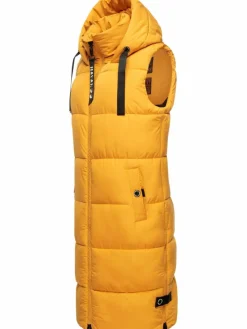 Navahoo Jacken & Westen*Damen Steppweste - Schnuffelchen gelb uni