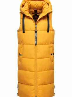 Navahoo Jacken & Westen*Damen Steppweste - Schnuffelchen gelb uni