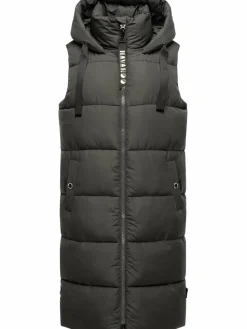 Navahoo Jacken & Westen*Damen Steppweste - Schnuffelchen anthrazit uni