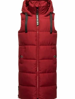 Navahoo Jacken & Westen*Damen Steppweste - Schnuffelchen rot uni